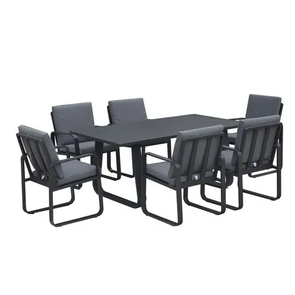 6-Seater Dining Set - Anthracite, Aluminium image