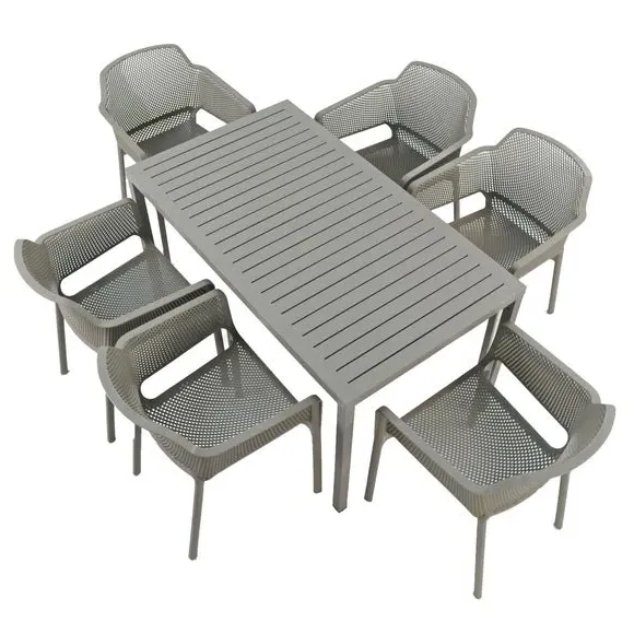 Cube Dining Table with 6 Chair Set - Natural