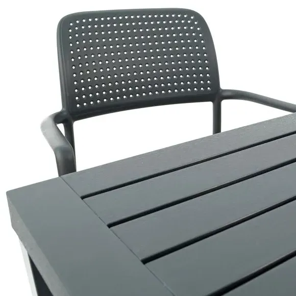 Cube Dining Table with 6 Chairs - Anthracite