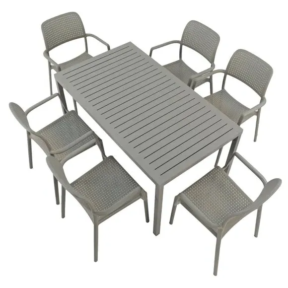 Cube Dining Table with 6 Chairs - Natural