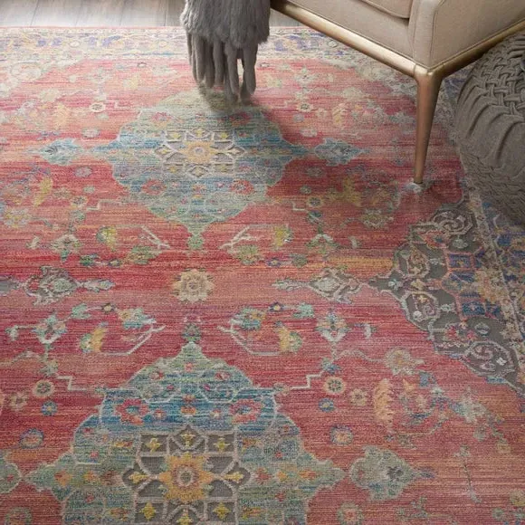 Ankara Global Rug - Red, High-Low Pile