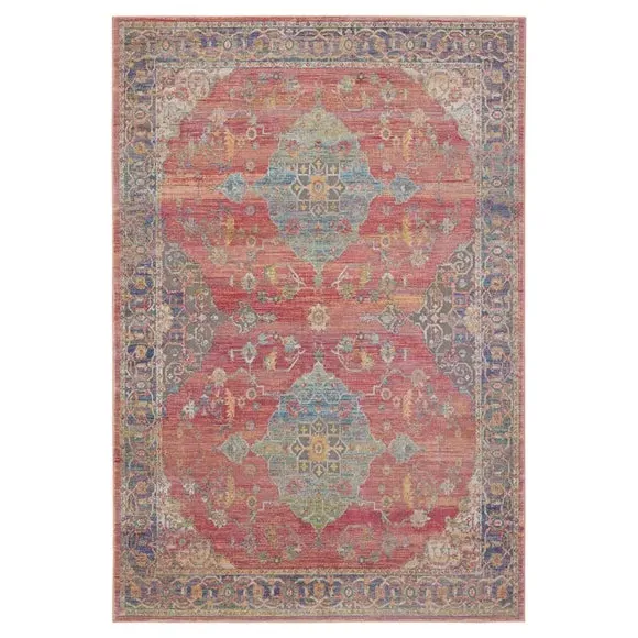 Ankara Global Rug - Red, High-Low Pile