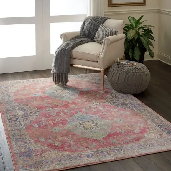 Ankara Global Rug - Red, High-Low Pile