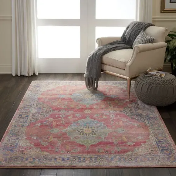 Ankara Global Rug - Red, High-Low Pile image