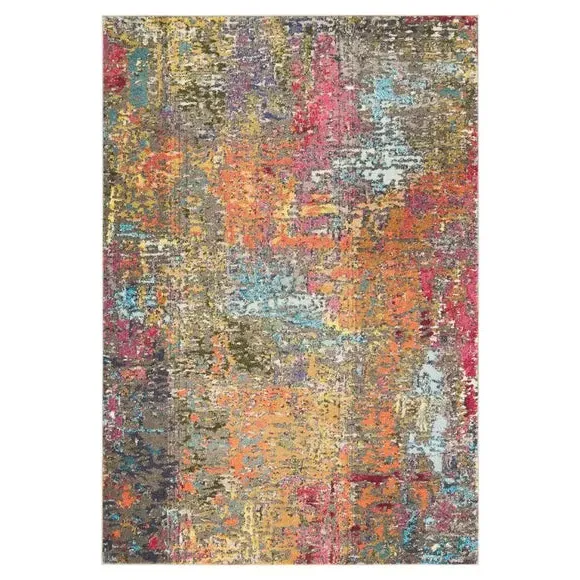 Area Rug Abstract Pattern - Multicoloured
