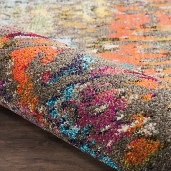 Area Rug Abstract Pattern - Multicoloured