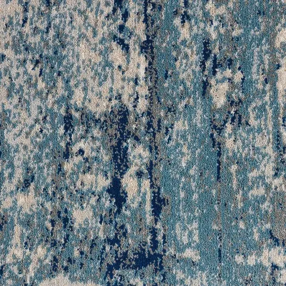 Area Rug with Abstract Design - Blue