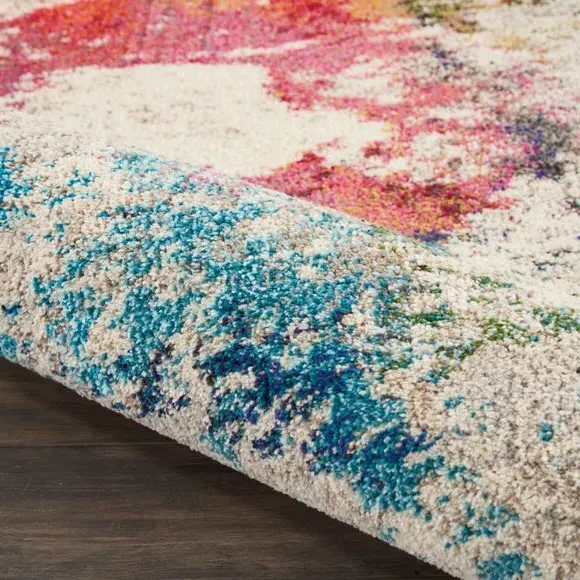 Area Rug with Abstract Design - Ivory