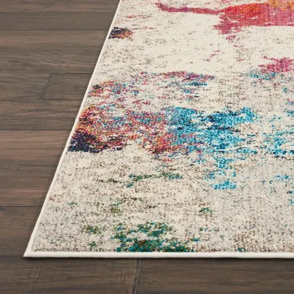 Area Rug with Abstract Design - Ivory