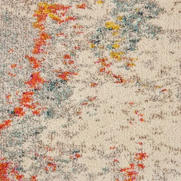 Area Rug with Abstract Design - Ivory