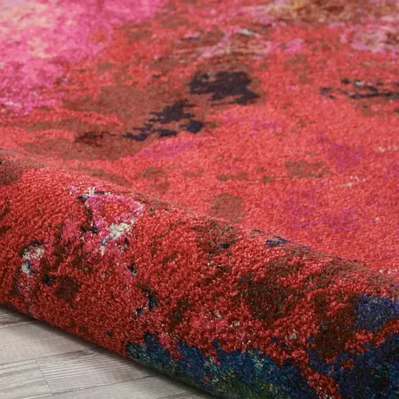 Area Rug with Cloud Pattern - Multi, Polypropylene