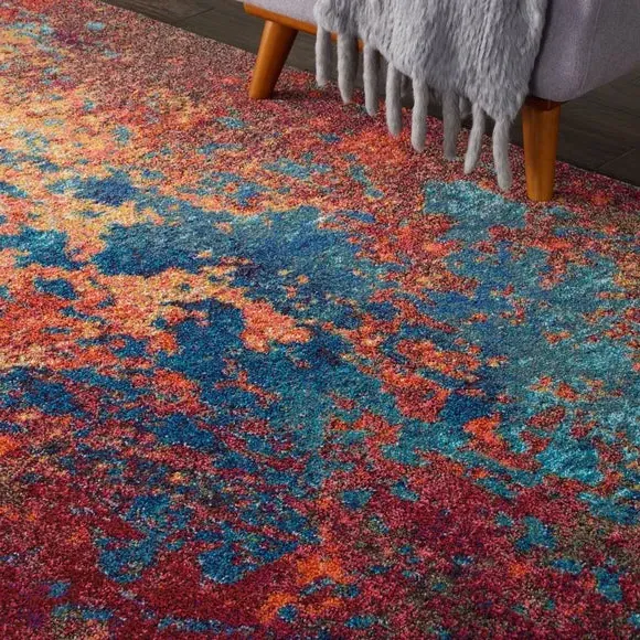 Area Rug with Jute Backing - Multi, Polypropylene