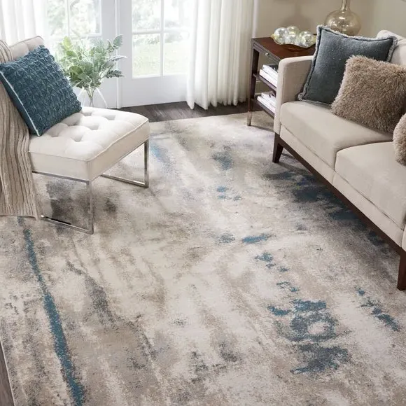Area Rug with Ombre Effects - Blue