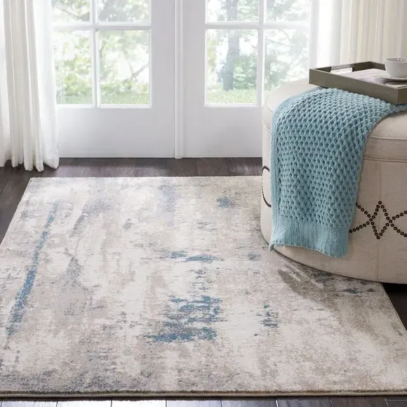 Area Rug with Ombre Effects - Blue