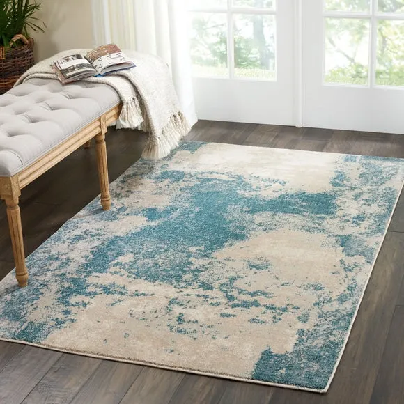 Area Rug with Ombre Effects - Teal