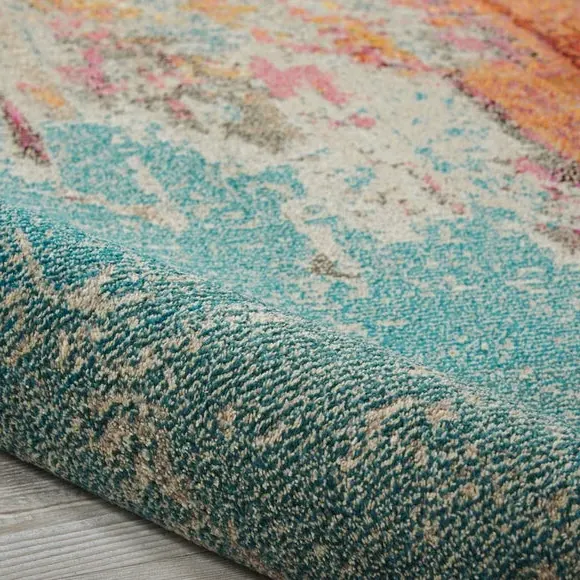 Area Rug with Sealife Design - Multi, Polypropylene