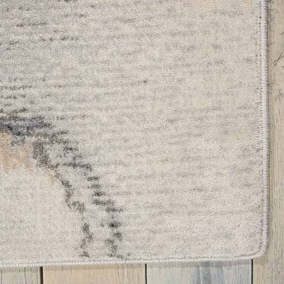 Area Rug with Textured Design - Grey, Polyester