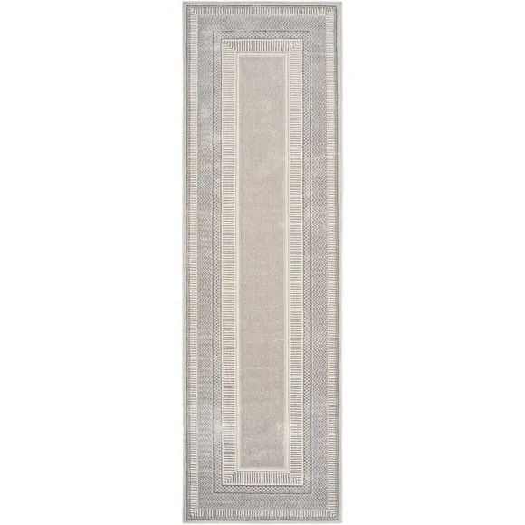 Border Velvet Runner - Silver, Velvet