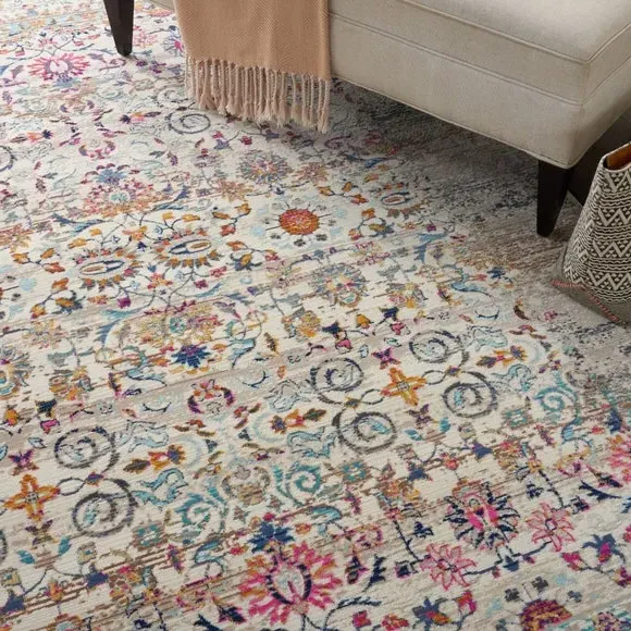 Distressed Area Rug - Ivory