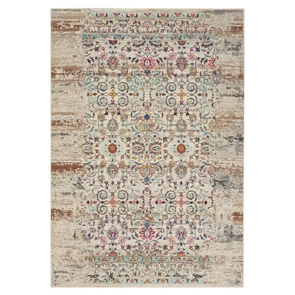Distressed Area Rug - Ivory