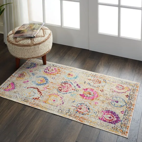 Distressed Area Rug - Multicoloured image