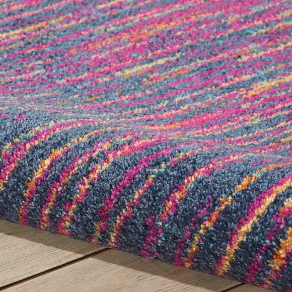 Floral Area Rug with Overdye Effect - Multi, Polypropylene