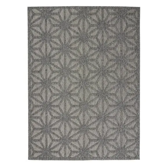 Geometric Indoor Outdoor Rug - Charcoal, Polypropylene