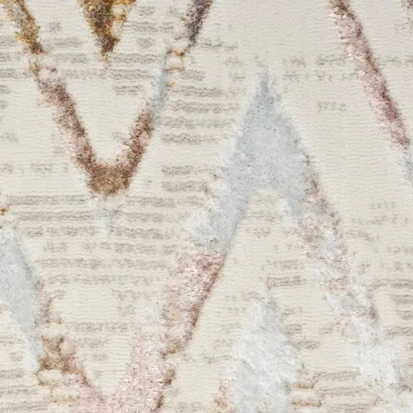 Herringbone Rug with Shimmer - Pink, Velvet