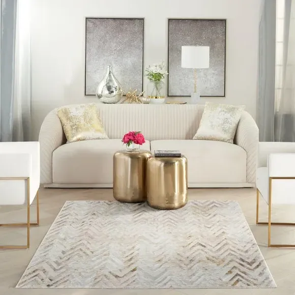 Herringbone Rug with Shimmer - Pink, Velvet image