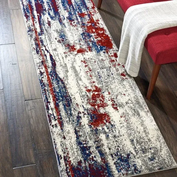 Runner Rug Abstract Design - Multicolor