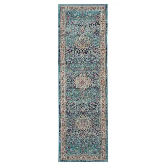Runner Rug Distressed - Blue