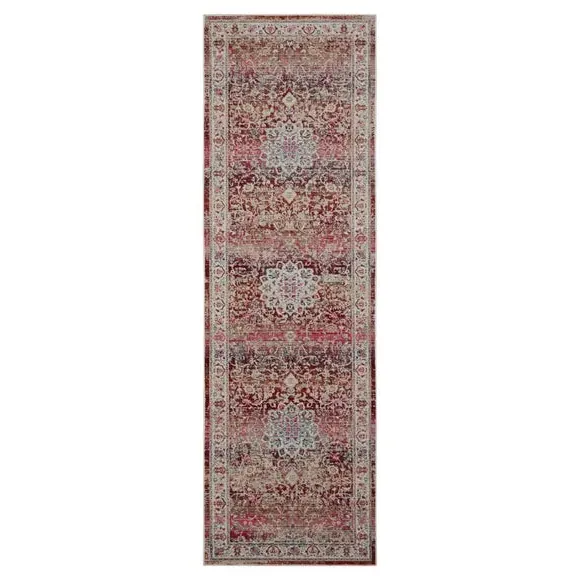 Runner Rug Distressed - Red