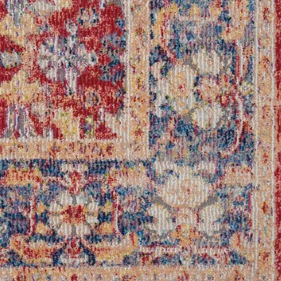 Runner Rug with High-Low Pile - Red