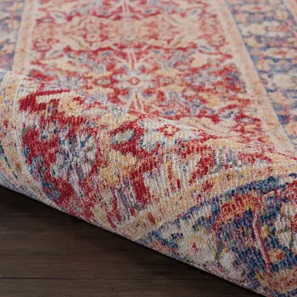 Runner Rug with High-Low Pile - Red