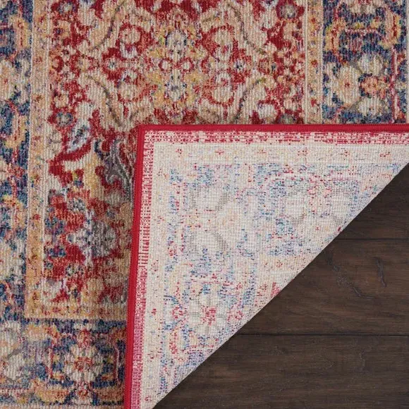 Runner Rug with High-Low Pile - Red