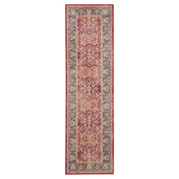 Runner Rug with High-Low Pile - Red