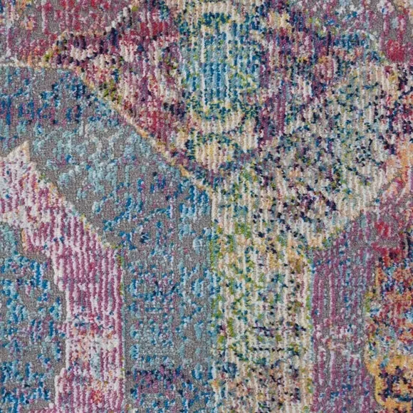 Runner Rug with Medallion Design - Multicoloured