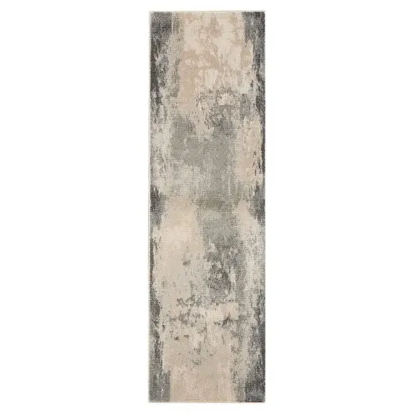 Runner Rug with Ombre Design - Grey