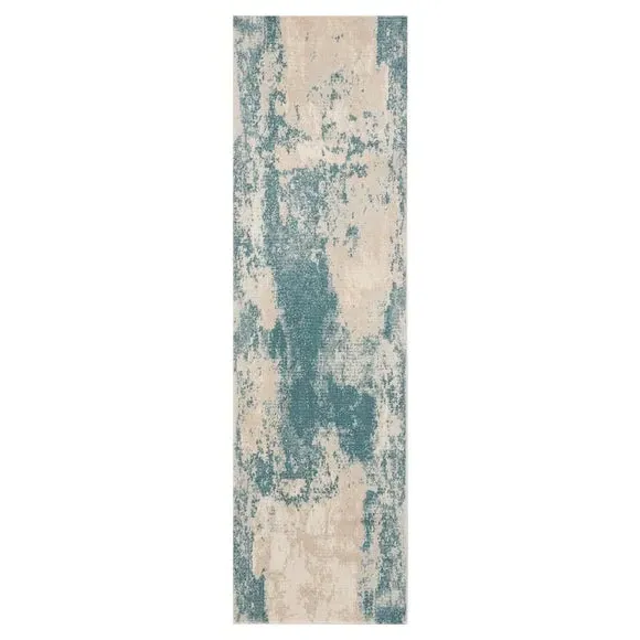 Runner Rug with Ombre Design - Teal