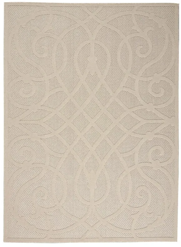 Scroll Rug Indoor Outdoor - Cream, Polypropylene