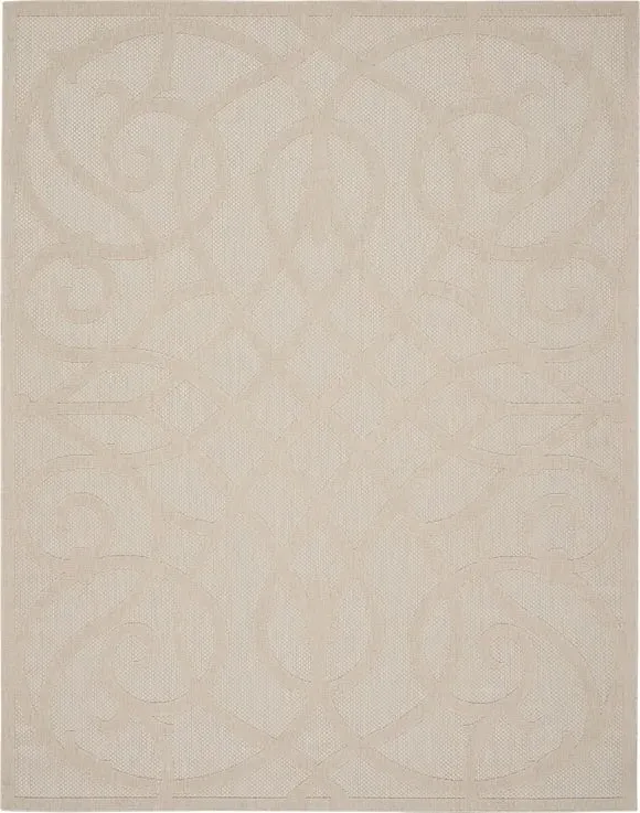 Scroll Rug Indoor Outdoor - Cream, Polypropylene