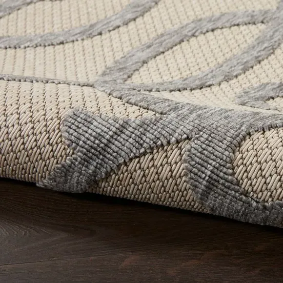 Scroll Rug Indoor Outdoor - Grey, Polypropylene