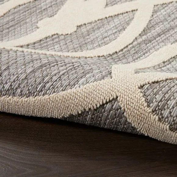 Scroll Rug Indoor Outdoor - Grey, Polypropylene