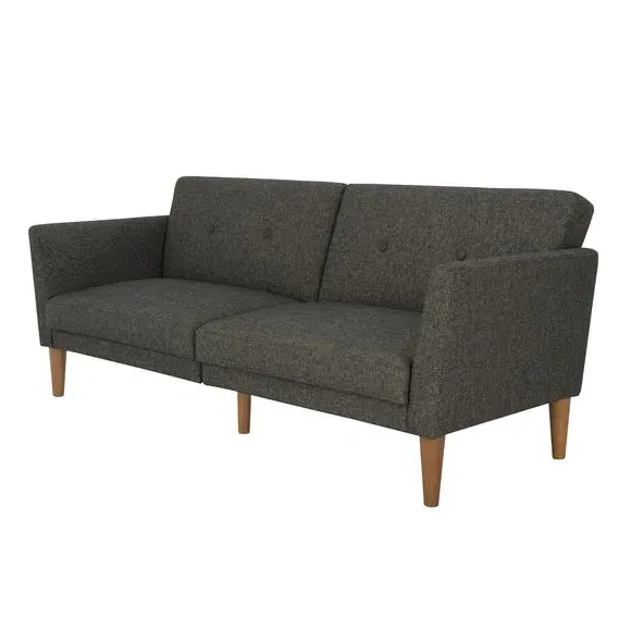 Double Sofa Bed with Split Back - Grey, Linen