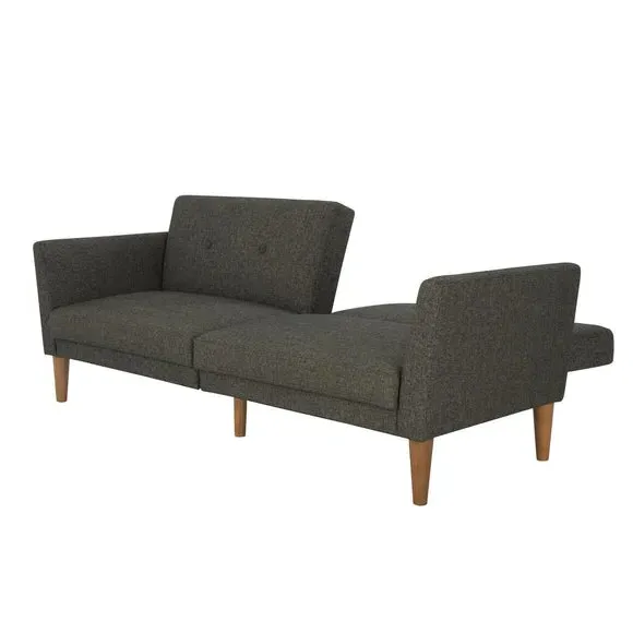Double Sofa Bed with Split Back - Grey, Linen