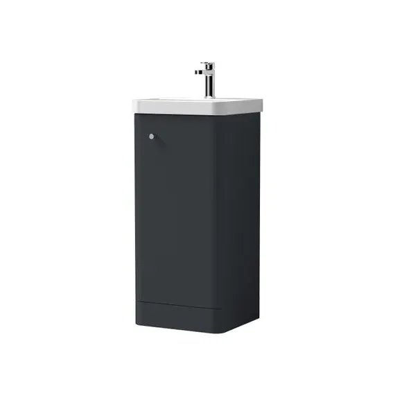 1-Door Vanity Unit with Basin - Black