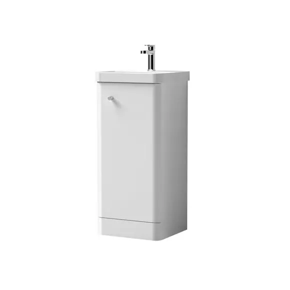 1-Door Vanity Unit with Basin - White image