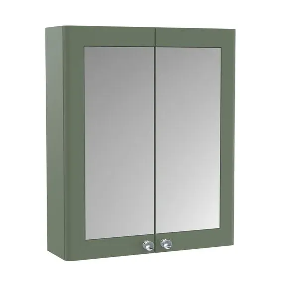 Mirror Cabinet with Soft Close - Green