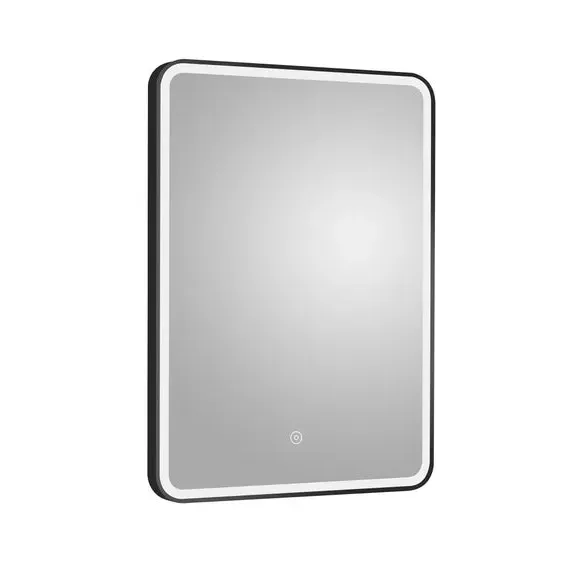 Rectangle LED Wall Mirror with Touch - Black