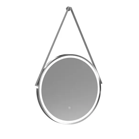 Round LED Wall Mirror with Touch - Chrome